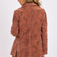 Printed Velvet Blazer