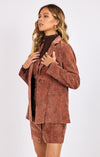 Printed Velvet Blazer