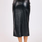Vegan Leather Midi Pencil Skirt