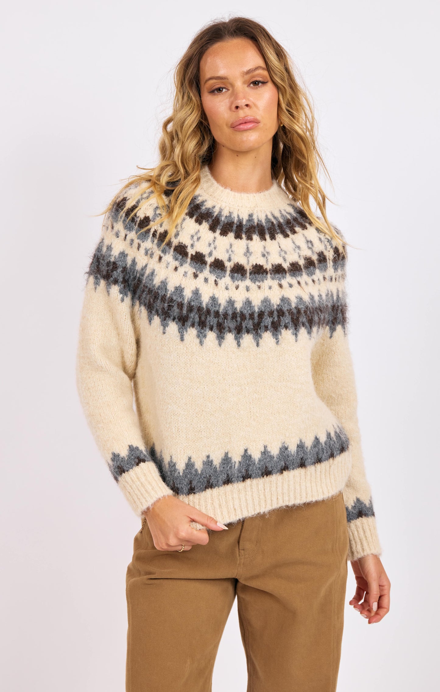 Montana Sky Fair Isle Sweater