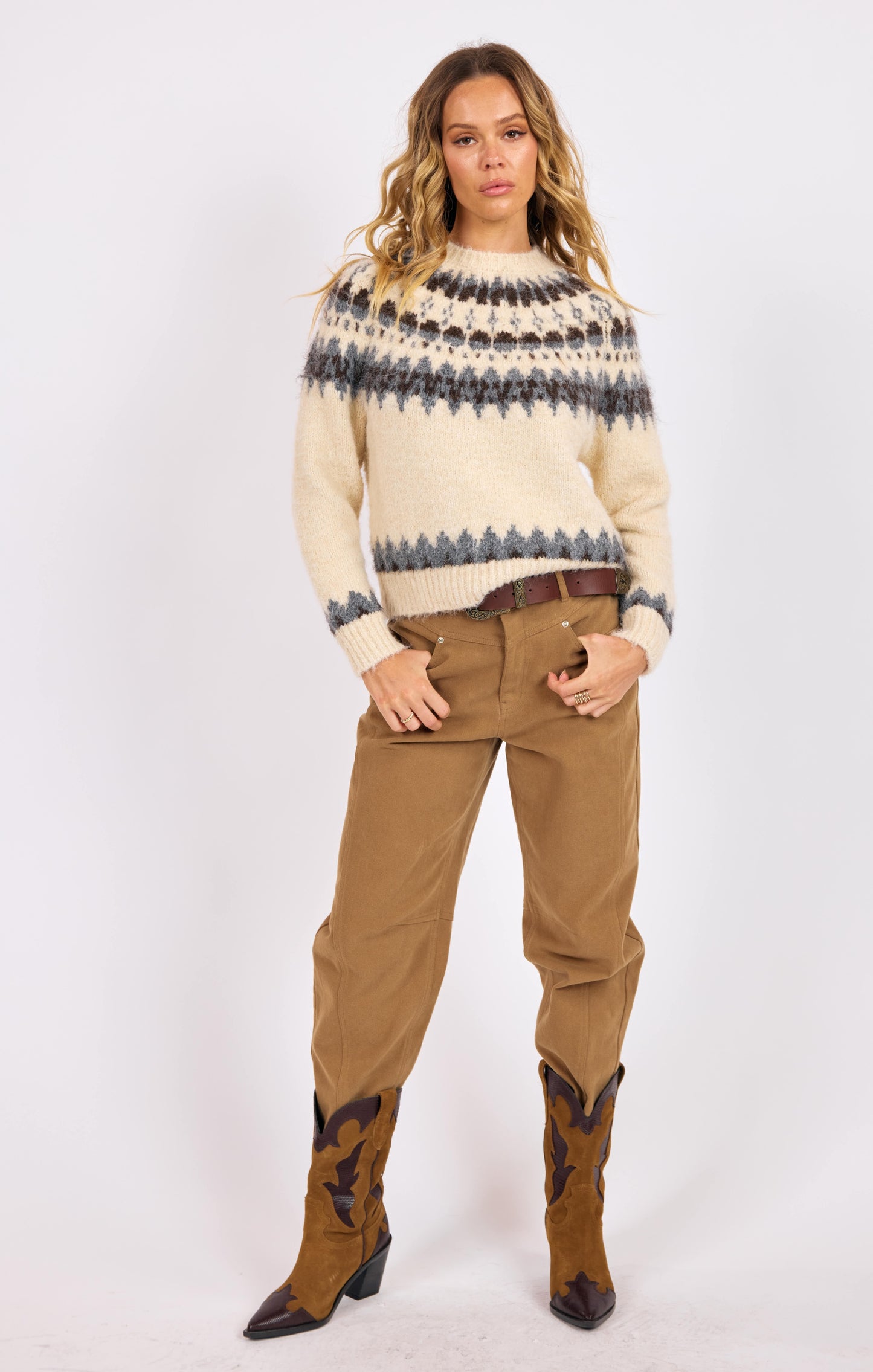 Montana Sky Fair Isle Sweater