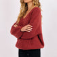 V Neck Cable Knit Sweater