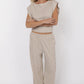 Sleeveless Shoulder Knit Top