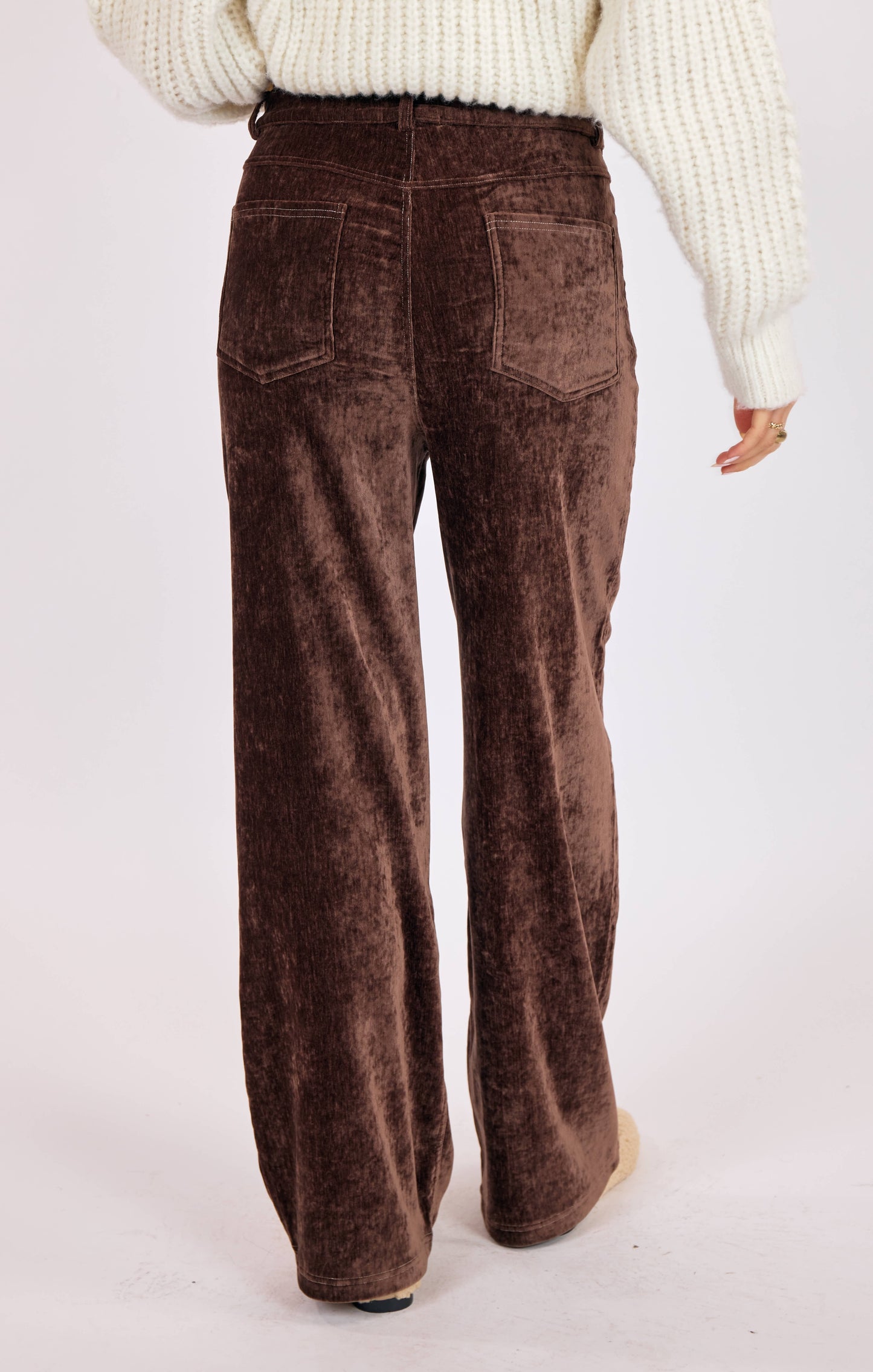 Stretch Velour Five Pocket Pants