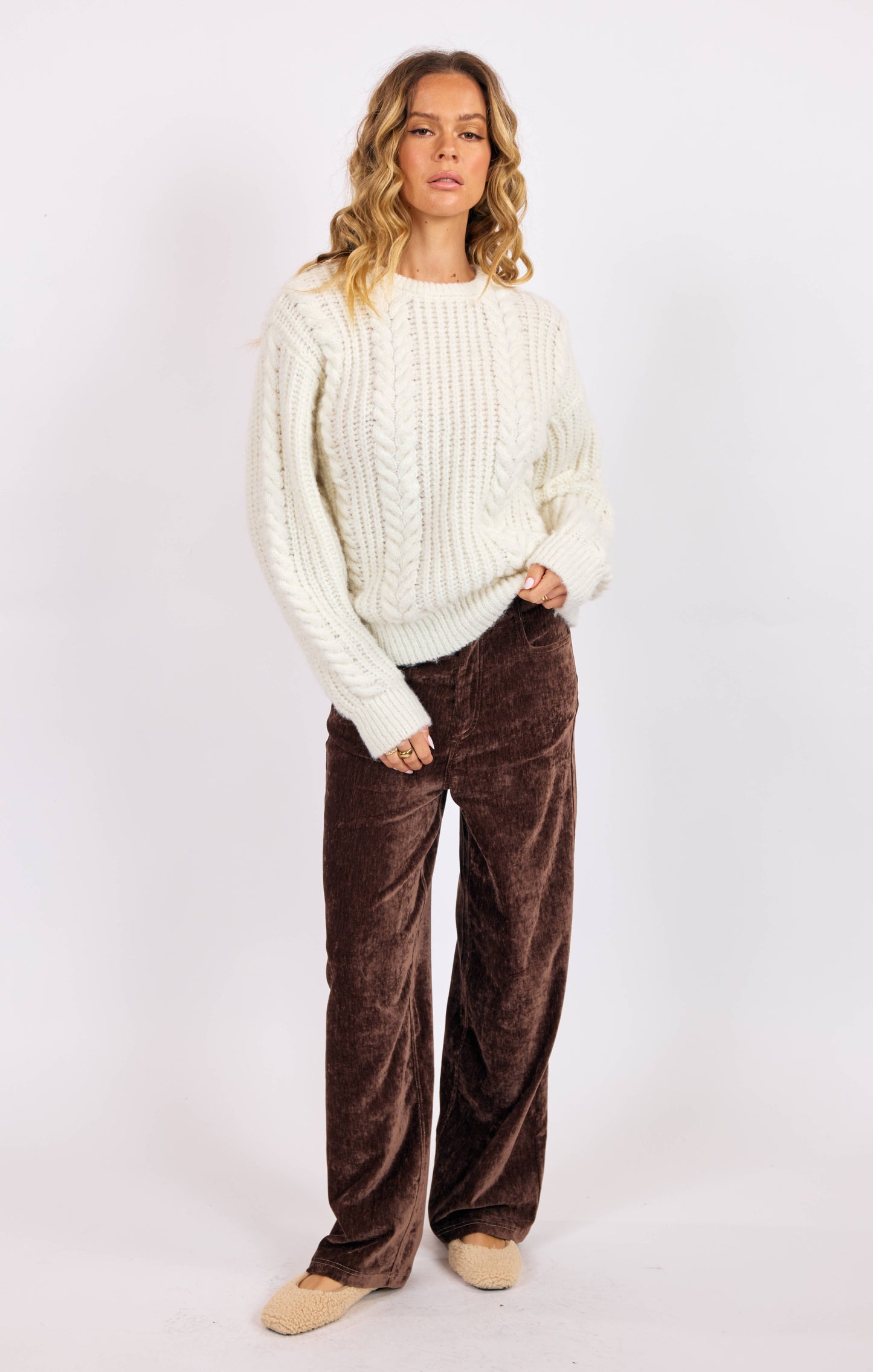 Stretch Velour Five Pocket Pants