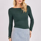 Boat Neck Knit Top