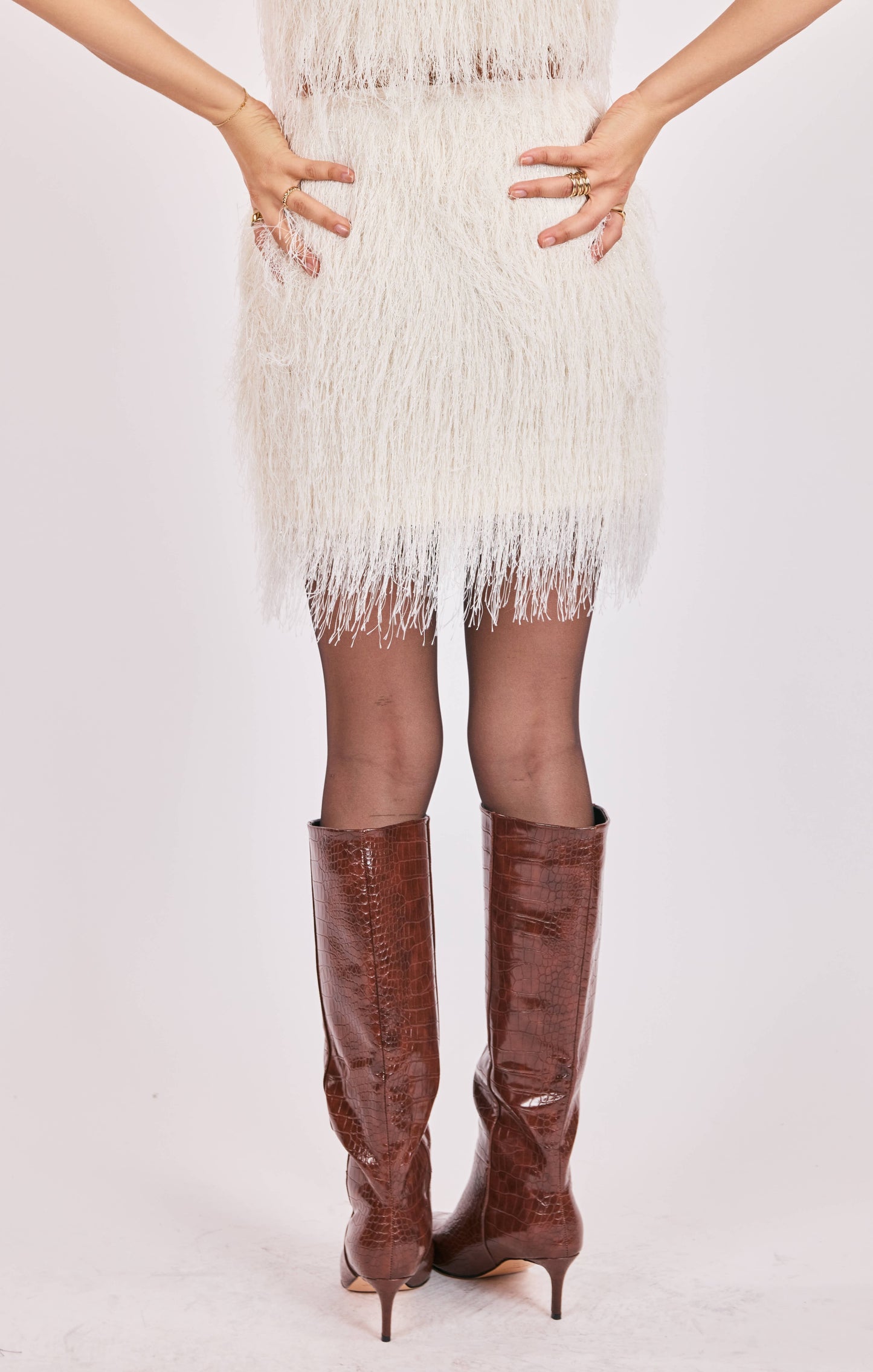Fringe Mini Skirt