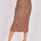 High Sequin Midi Skirt