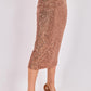 High Sequin Midi Skirt
