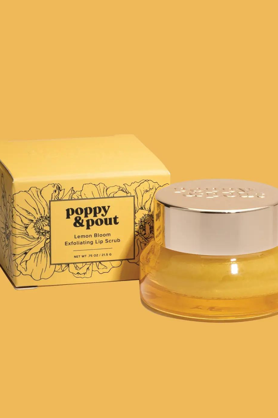 POPPY + POUT Lemon Bloom Lip Scrub